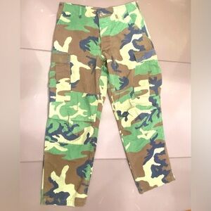 Military Pants Mens S Short Pants Combat Woodland Camo Cargo Grunge Gorpcore Vtg